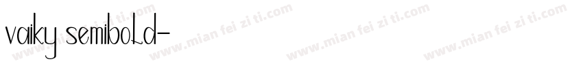 vaiky semibold字体转换